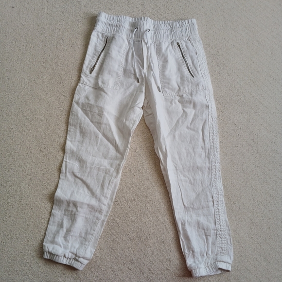 Athleta Pants - Athleta Cabo White Linen Joggers - Size 6